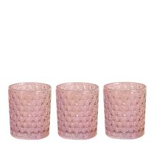 Aroma Pink Lustre 3 Tealight & Votive Holder Set